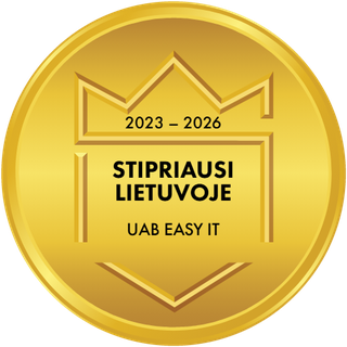 Stipriausi Lietuvoje 2023–2026 – UAB Easy IT (Creditinfo sertifikatas)